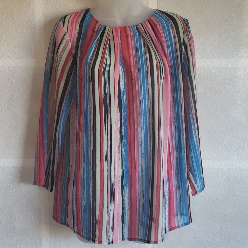 Isaac Mizrahi Kamilian Striped Top